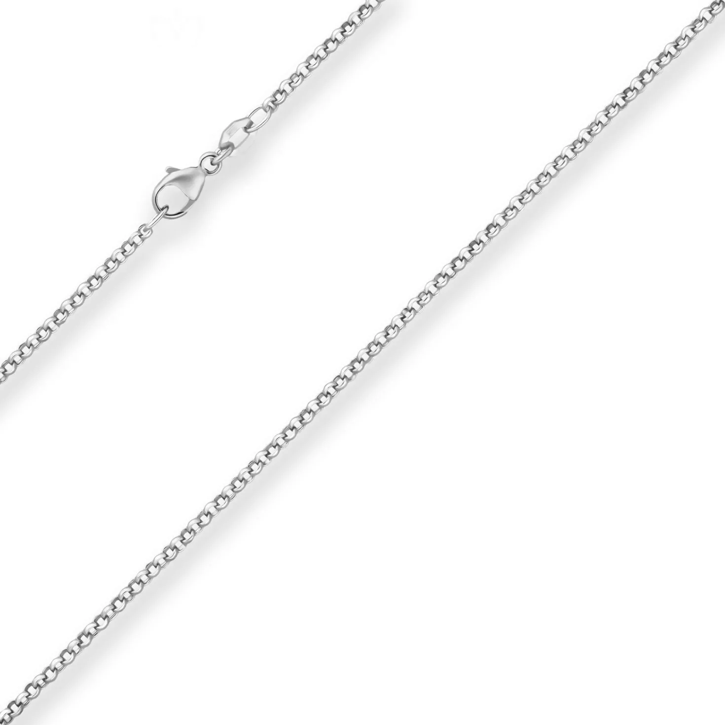 2mm Erbskette Silberkette Collier Halskette aus 925 Silber 90cm