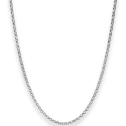 2,5mm Erbskette Silberkette Collier Halskette aus 925 Silber rhodiniert 45cm