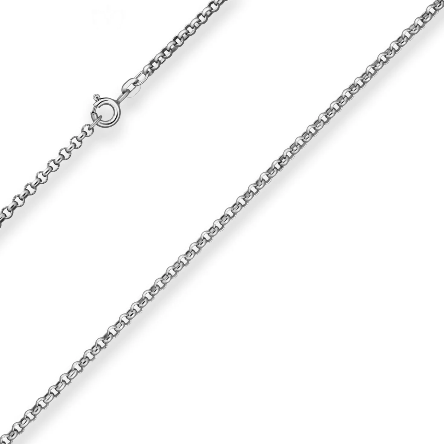 2,5mm Erbskette Silberkette Collier Halskette aus 925 Silber rhodiniert 60cm