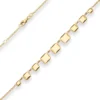 1,7mm Fantasiekette Armband 9 gewölbte Quadrate im Verlauf 375 Gelbgold 19cm