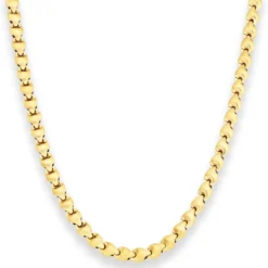 4,9mm Fantasiekette Goldkette Collier Halskette aus 585 Gold Gelbgold 50cm