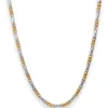 4,2mm Fantasiekette Goldkette Collier Halskette aus 585 Gold gelb/weiß 45cm