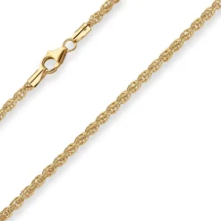 3mm Fantasiekette Goldkette Collier Halskette aus 375 Gold Gelbgold 60cm