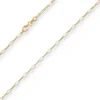 2,3mm Fantasiekette Goldkette Collier Halskette aus 375 Gold gelb/weiß 45cm