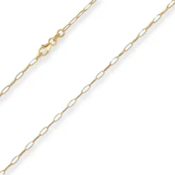2,3mm Fantasiekette Goldkette Collier Halskette aus 375 Gold gelb/weiß 45cm