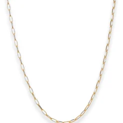2,3mm Fantasiekette Goldkette Collier Halskette aus 375 Gold gelb/weiß 45cm