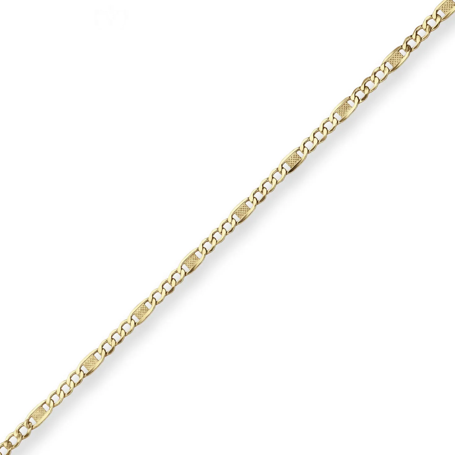 3,8mm Fantasiekette Goldkette Collier Halskette aus 333 Gold Gelbgold 45cm