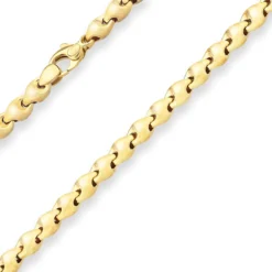 4,9mm Fantasiekette Goldkette Collier Halskette aus 585 Gold Gelbgold 45cm