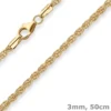 3mm Fantasiekette Goldkette Collier Halskette aus 375 Gold Gelbgold 50cm