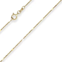 1mm Fantasiekette Goldkette Collier Halskette aus 585 Gold Gelbgold 50cm