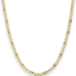 3,8mm Fantasiekette Goldkette Collier Halskette aus 333 Gold Gelbgold 65cm