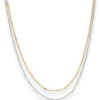 1,4mm Fantasiekette Goldkette Collier Halskette aus 375 Gold gelb/weiß 42cm