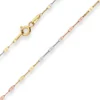 1,5mm Fantasiekette Goldkette Collier Halskette aus 585 Gold Gelbgold 45cm