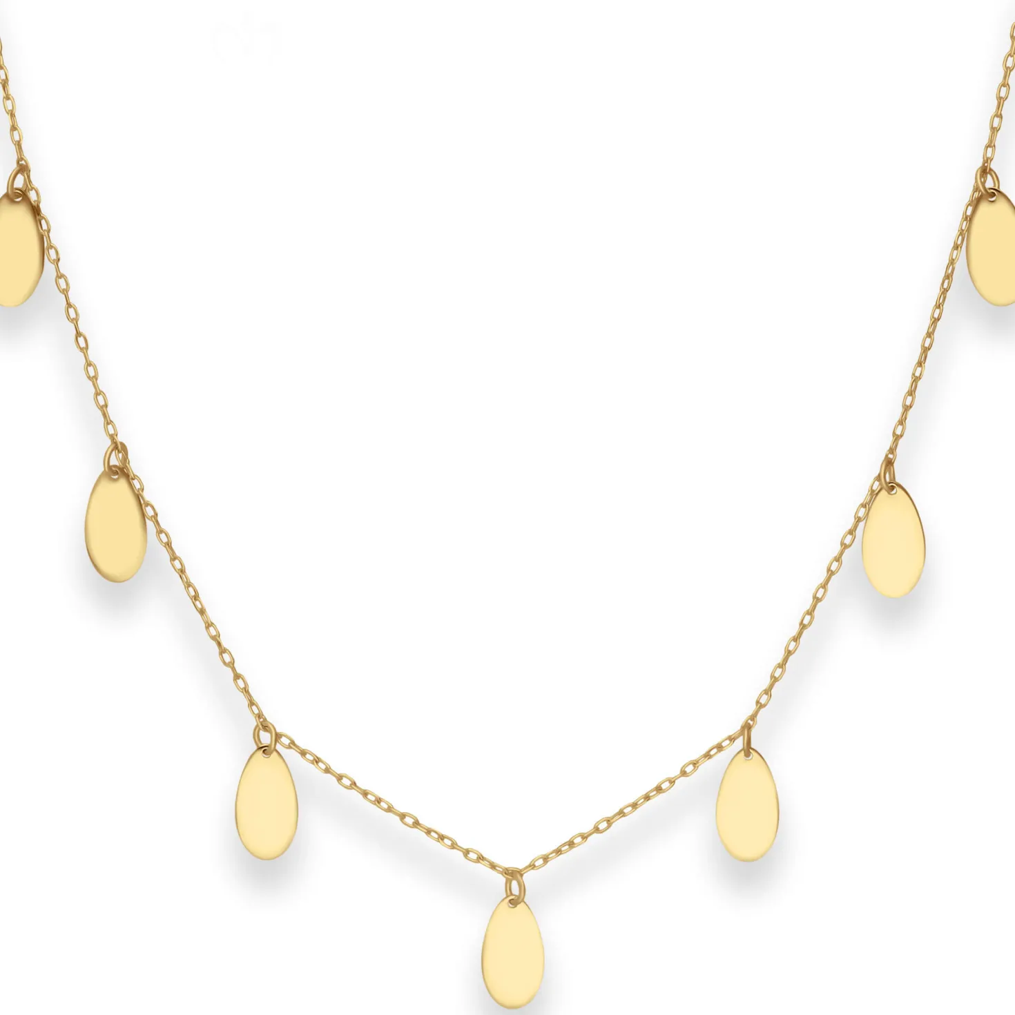 0,7mm Fantasiekette Kette Collier Anhänger Tropfen aus 375 Gold Gelbgold 45cm