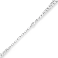 2,8mm Fantasiekette Silberkette Collier Halskette aus 925 Silber 40cm