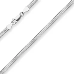 3,8mm Fantasiekette Silberkette Collier Halskette aus 925 Silber 45cm