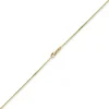 1mm feine Panzerkette 585 Gold Gelbgold, Kette Collier Halskette, 50cm