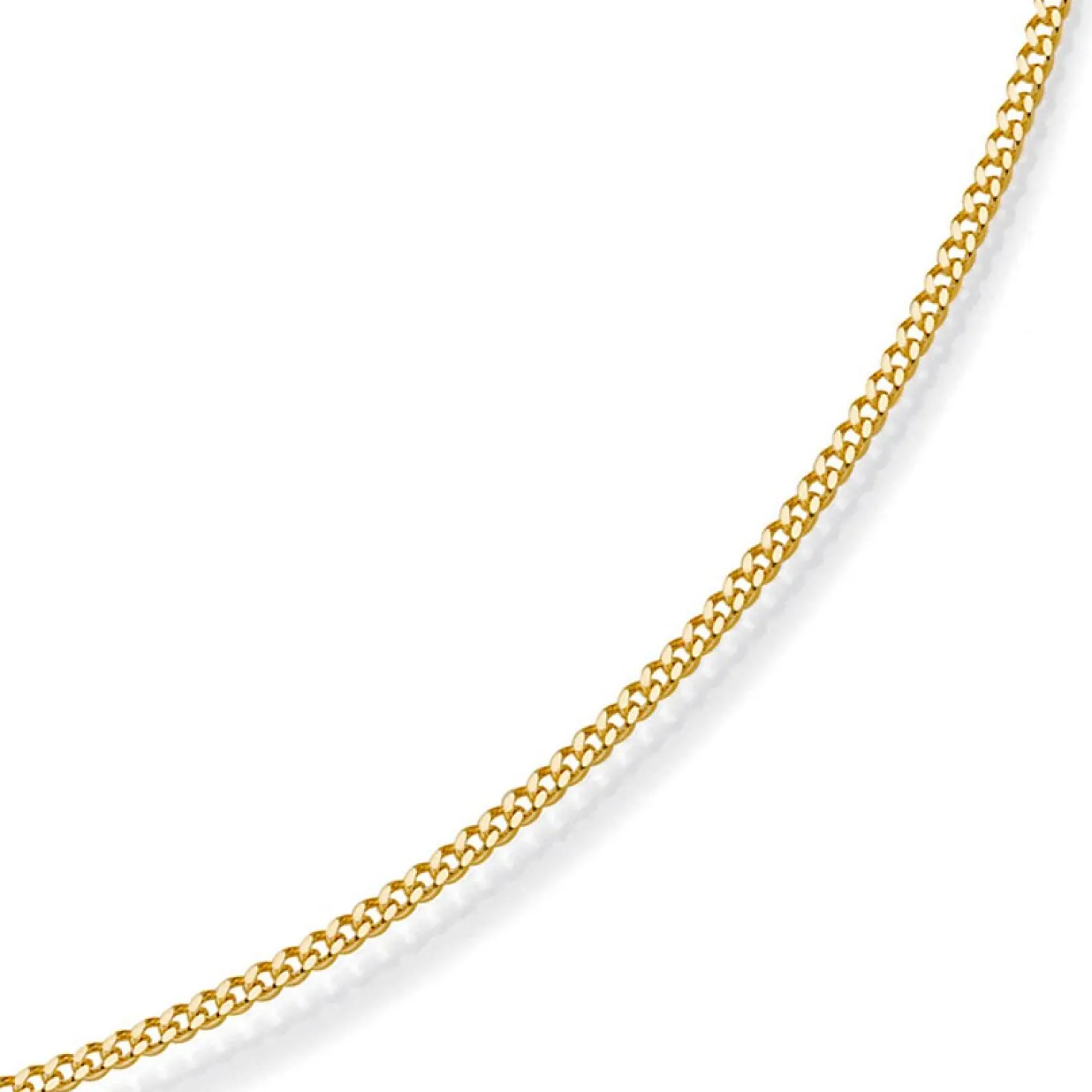1mm feine Panzerkette 585 Gold Gelbgold, Kette Collier Halskette, 50cm