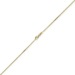 1mm feine Panzerkette 585 Gold Gelbgold, Kette Collier Halskette, 36cm