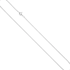 1,1mm feine Rundanker-Kette Halskette Collier aus 925 Silber rhodiniert 40cm