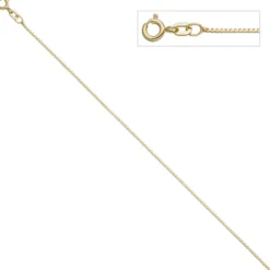 0,9mm feine Venezianerkette Kette Collier Halskette 925 Silber vergoldet 45cm