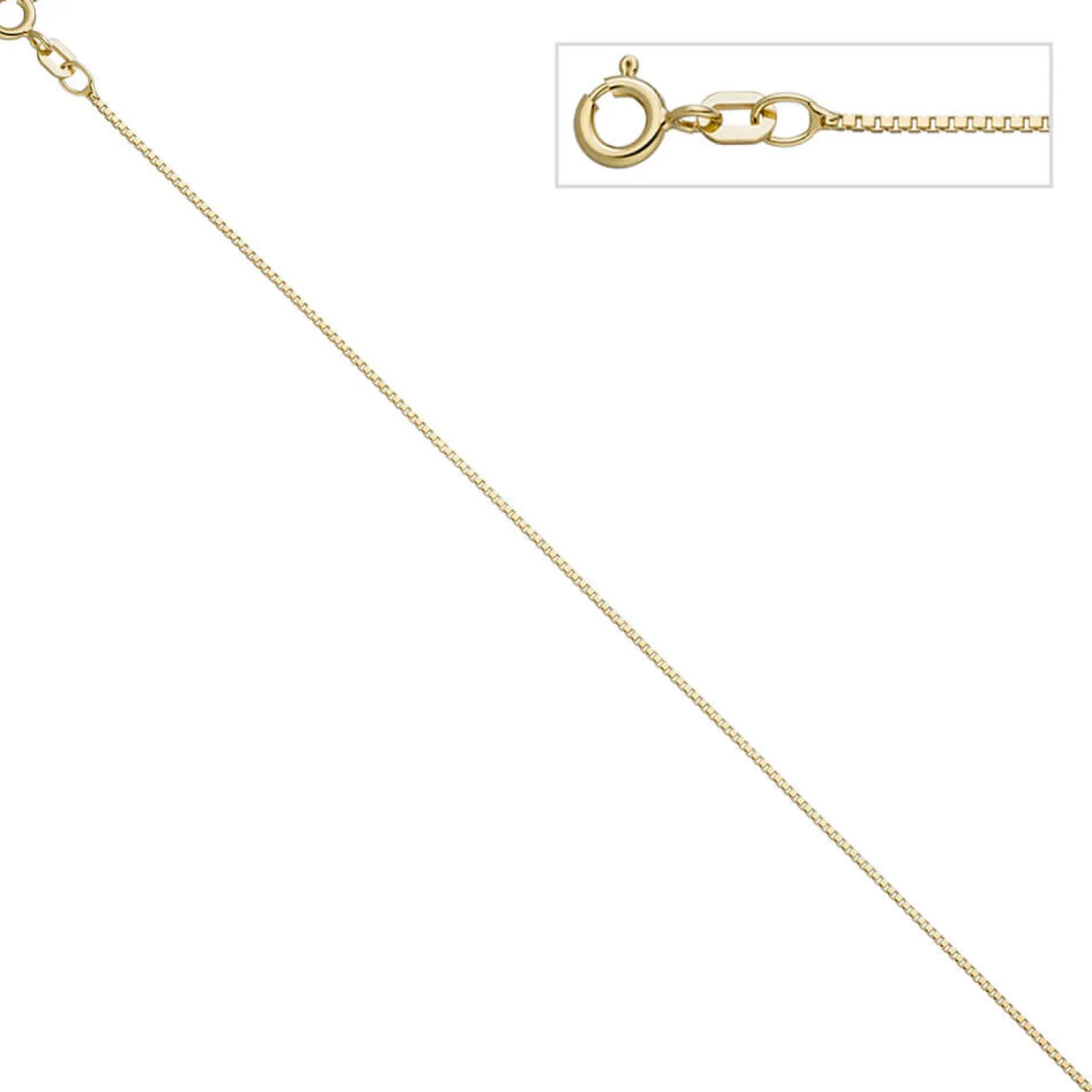 0,9mm feine Venezianerkette Kette Collier Halskette 925 Silber vergoldet 45cm
