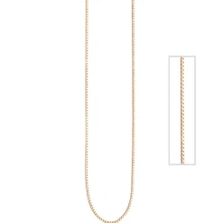 0,8mm feine Venezianerkette Kette Collier aus 925 Silber rotgold vergoldet 50cm