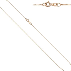 0,8mm feine Venezianerkette Kette Collier aus 925 Silber rotgold vergoldet 50cm