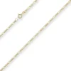2,2mm Figarokette diamantiert Collier Halskette aus 585 Gold Gelbgold 45cm