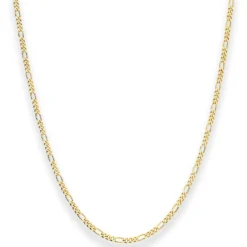 2,2mm Figarokette diamantiert Collier Halskette aus 585 Gold Gelbgold 45cm