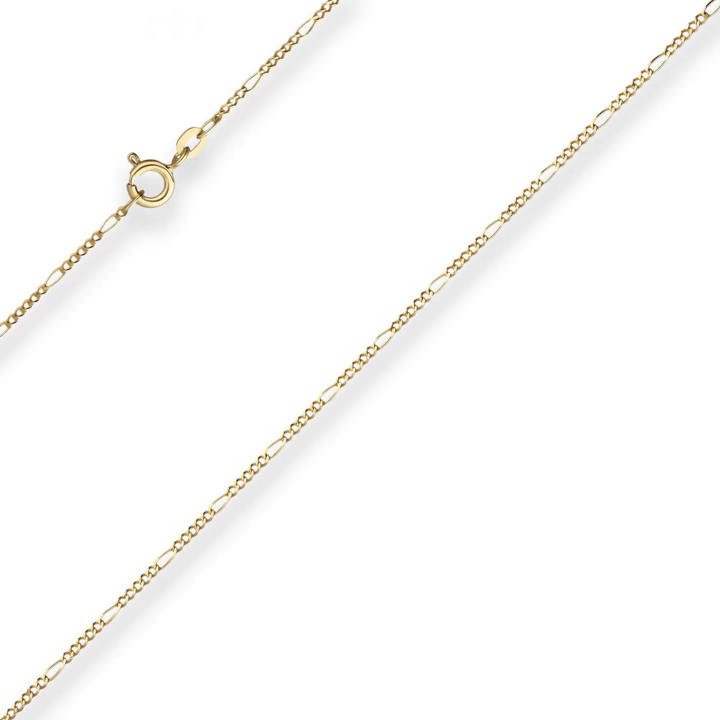 1,5mm Figarokette diamantiert Collier Halskette aus 585 Gold Gelbgold 42cm
