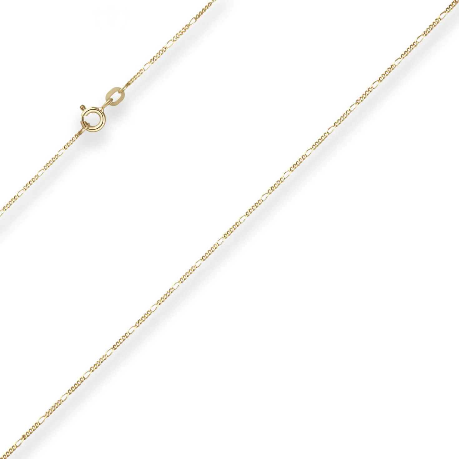 1,1mm Figarokette diamantiert Collier Halskette aus 585 Gold Gelbgold 38cm