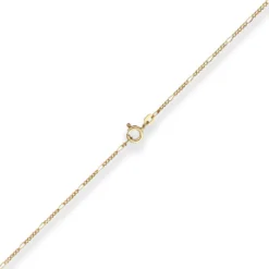 1,5mm Figarokette diamantiert Collier Halskette aus 585 Gold Gelbgold 36cm