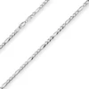 3,9mm Figarokette diamantiert Collier Halskette aus 925 Silber rhodiniert 60cm