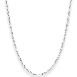 1,9mm Figarokette diamantiert Collier Halskette aus 925 Silber rhodiniert 40cm