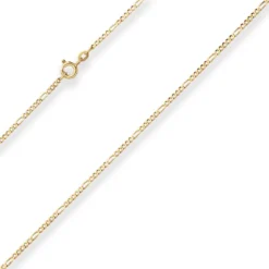 1,9mm Figarokette diamantiert Kette Collier Halskette aus 585 Gold Gelbgold 55cm