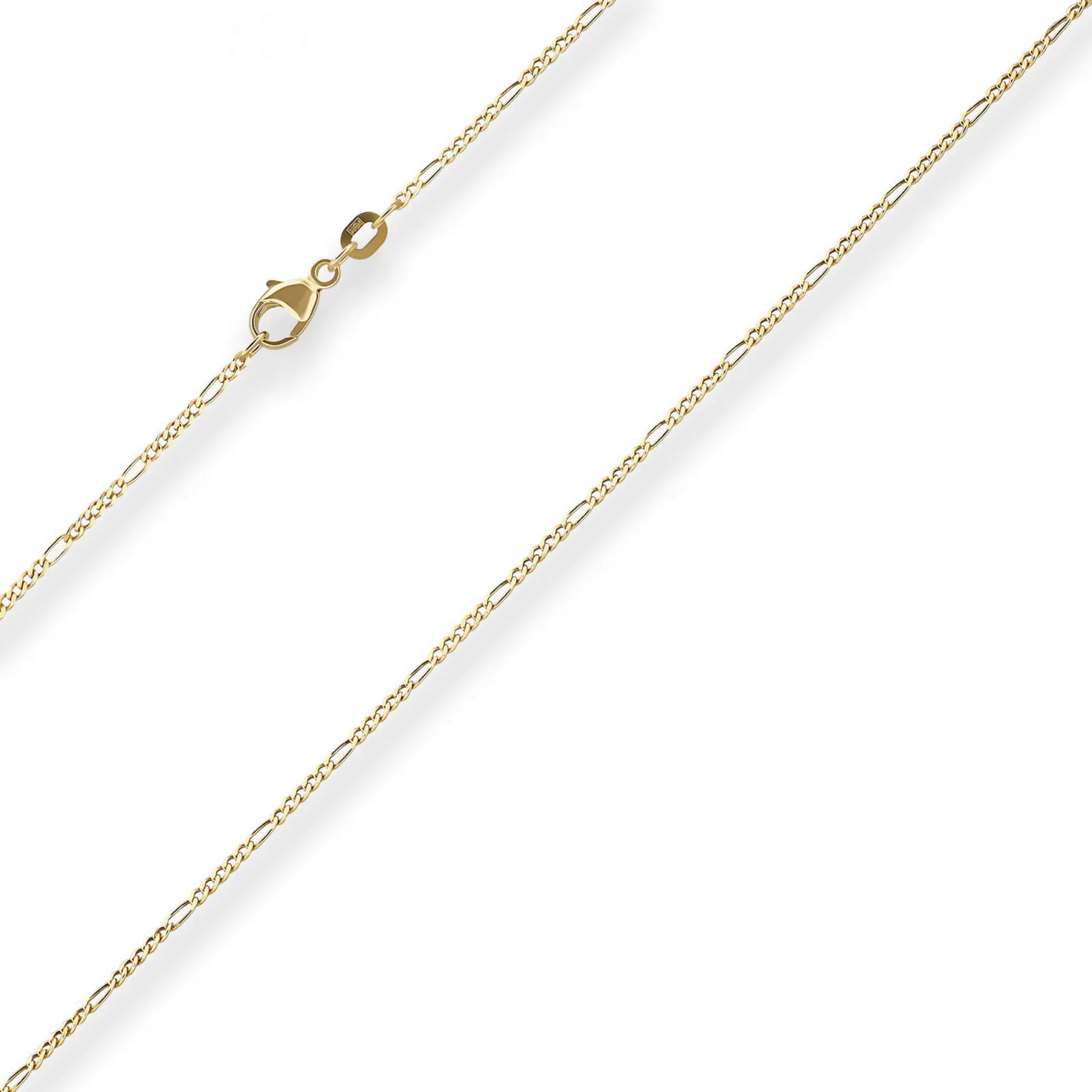 1,5mm Figarokette diamantiert Kette Collier Halskette aus 585 Gold Gelbgold 42cm