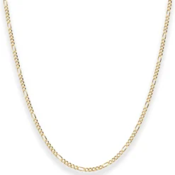1,9mm Figarokette diamantiert Kette Collier Halskette aus 333 Gold Gelbgold 50cm