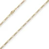 2,8mm Figarokette diamantiert Kette Collier Halskette aus 333 Gold Gelbgold 50cm