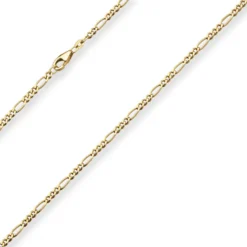 2,8mm Figarokette diamantiert Kette Collier Halskette aus 333 Gold Gelbgold 50cm