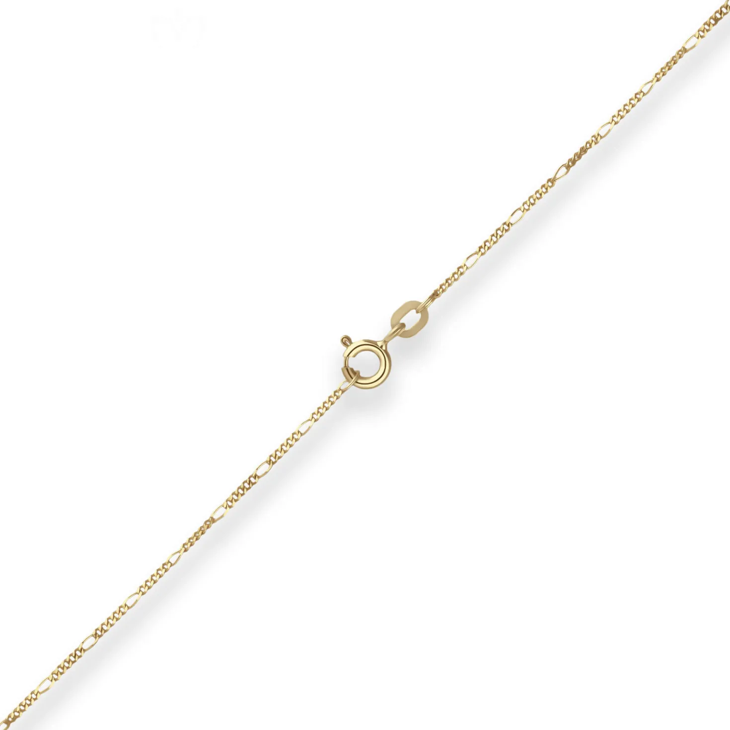 1,1mm Figarokette diamantiert Kette Collier Halskette aus 375 Gold Gelbgold 38cm