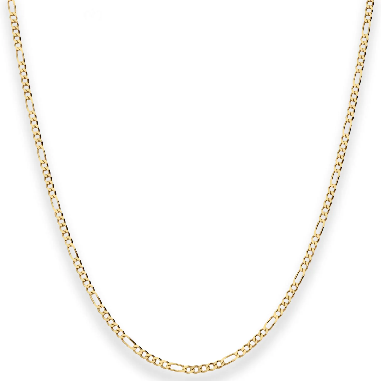 1,9mm Figarokette diamantiert Kette Collier Halskette aus 333 Gold Gelbgold 60cm