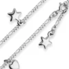 2,2mm Figarokette diamantiert Kette Fusskette Fussschmuck aus 925 Silber 25cm