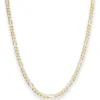 3,4mm Figarokette diamantiert Kette Collier Halskette aus 333 Gold Gelbgold 50cm