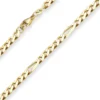 5,7mm Figarokette diamantiert Kette Collier Halskette aus 333 Gold Gelbgold 60cm