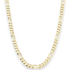 5,7mm Figarokette diamantiert Kette Collier Halskette aus 333 Gold Gelbgold 60cm
