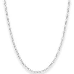 2,2mm Figarokette diamantiert Silberkette Collier Halskette aus 925 Silber 60cm