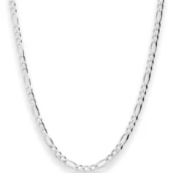3,9mm Figarokette diamantiert Silberkette Collier Halskette aus 925 Silber 60cm