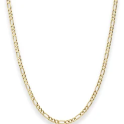 3,4mm Figarokette Goldkette Collier Halskette aus 375 Gold Gelbgold 55cm