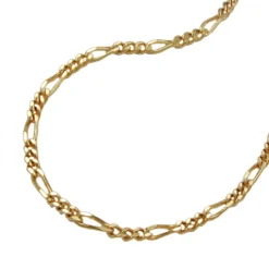 1,4mm Figarokette Halskette Collier aus 14Kt 585 Gold Gelbgold 50cm
